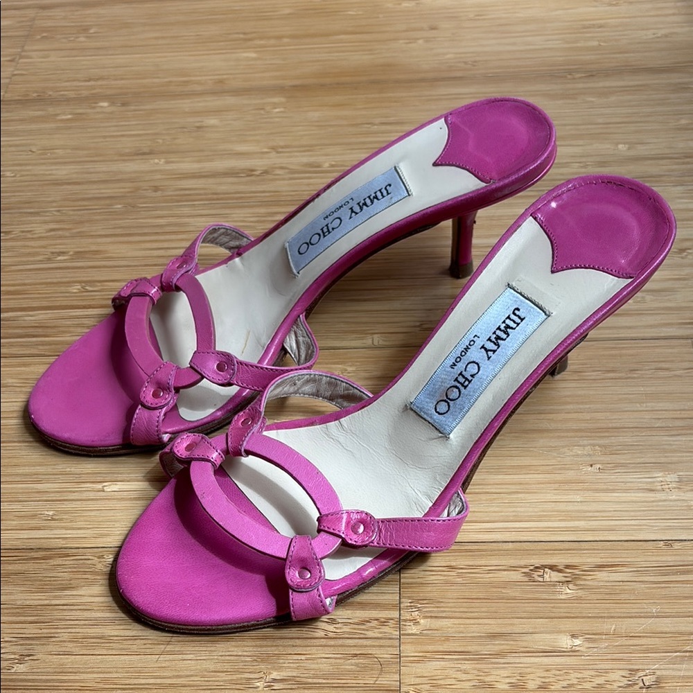 Jimmy Choo Pink Women's Kitten Heels size 37.5